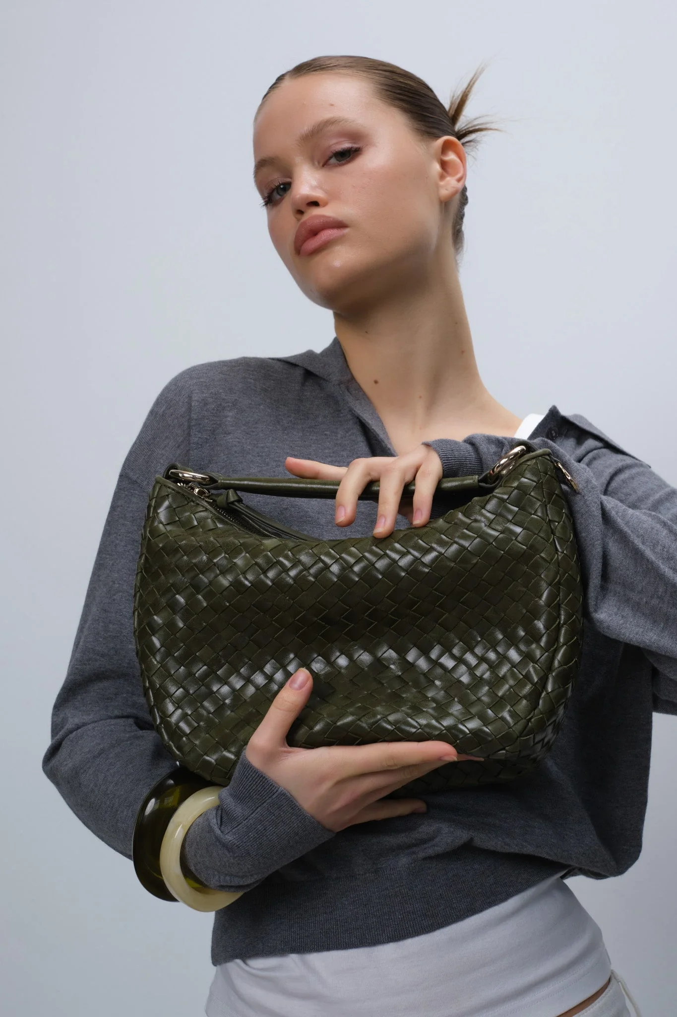 Salerno shoulder bag Marlin Olive - Image 8